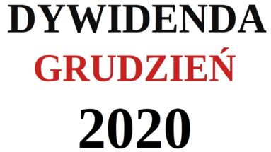 Dywidenda spółek z GPW Grudzień 2020